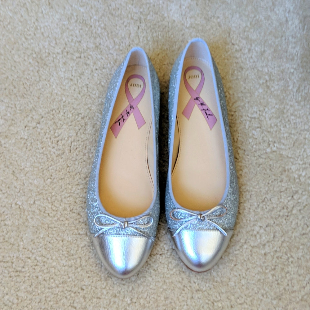 Silver Marc Fisher flats